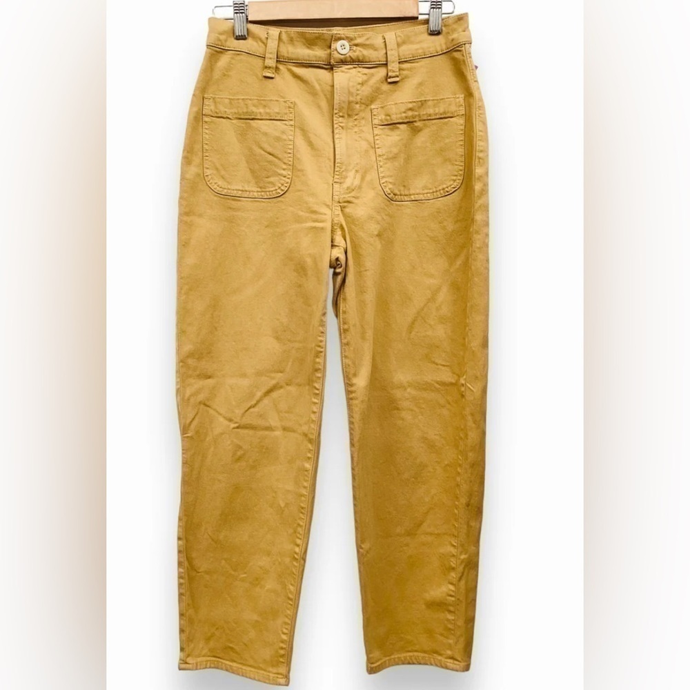 Madewell Vintage Tan Utility Cargo Pants Bohemian Bootcut Jeans Womens Size 2 - Picture 1 of 3